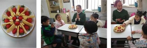 生活藝術化，您看到我們的課間點心，是不是感受到了生活之美呢。今天在用餐點時，我們學習了《弟子規》中「或飲食 或坐走 長者先 幼者后」。