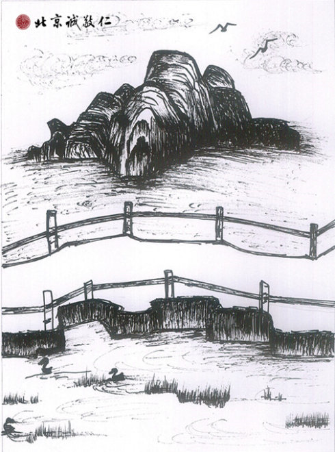 王女士硬筆國畫作品 