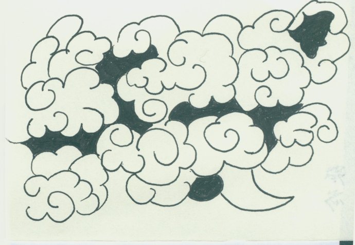 配圖：學員硬筆國畫習作展示