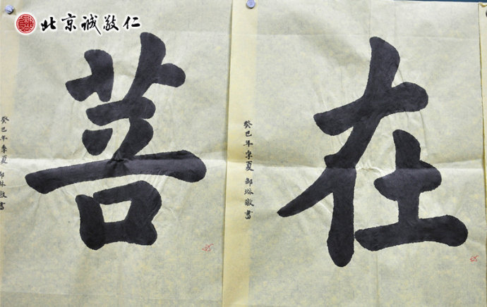2013年8月份書法習作：菩、在